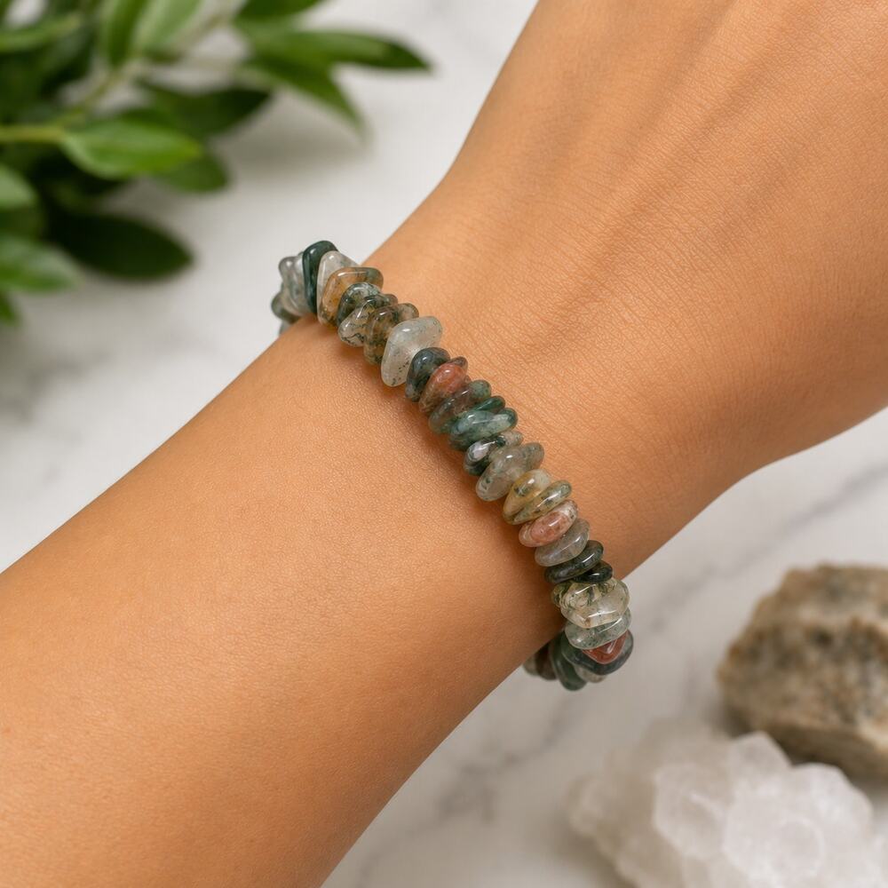 Indian Agate Chip Bracelet